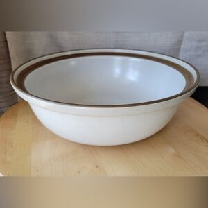 Vintage HEATH Ceramics Opaque Cream w/Brown Rim Oven to Table Casserole Dish